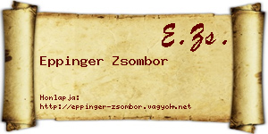 Eppinger Zsombor névjegykártya